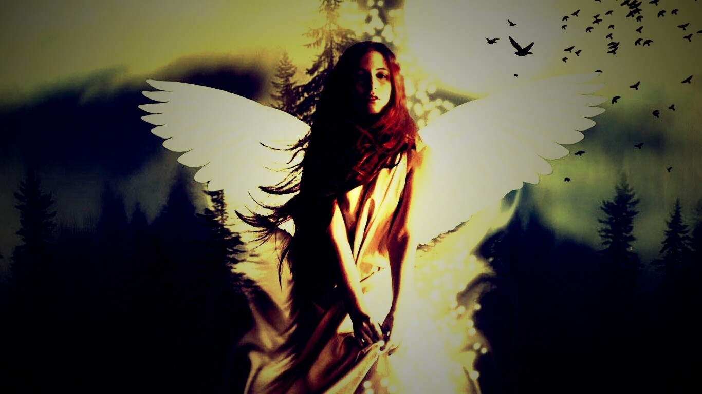 Девушка-ангел обои