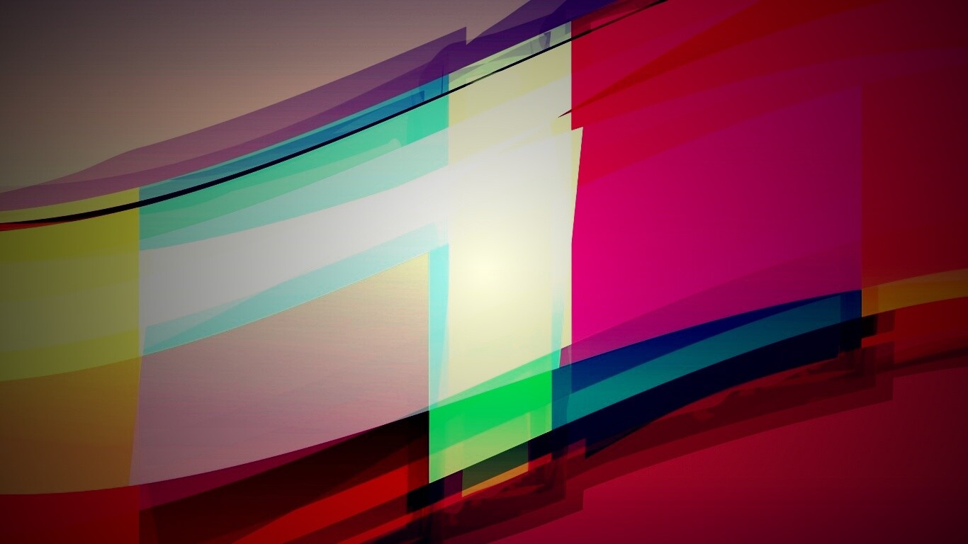 Волна из прозрасных цветных пластин обои