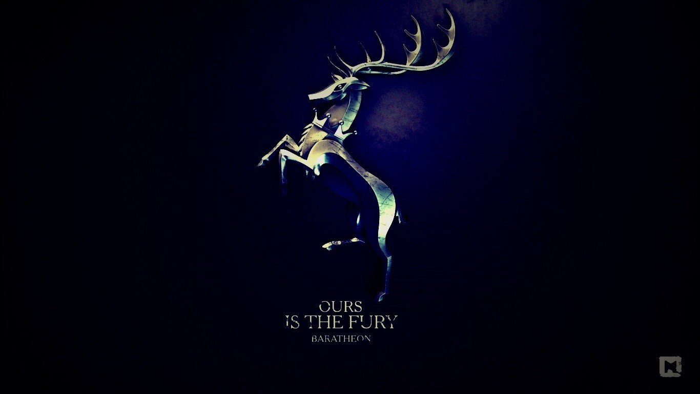 Металлический герб Баратеонов обои