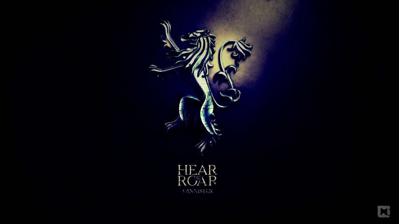 Металлический герб дома Ланнистеров обои