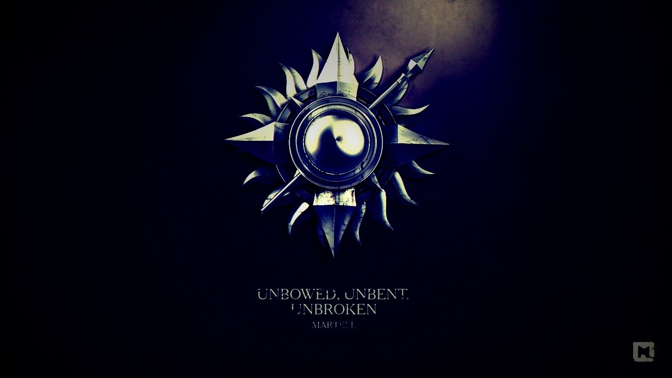 Металлический герб дома Мартелл обои