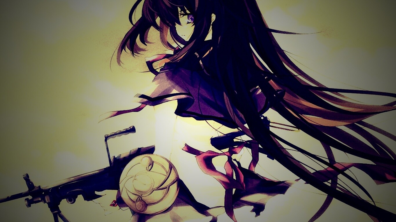 Девушка с автоматом обои