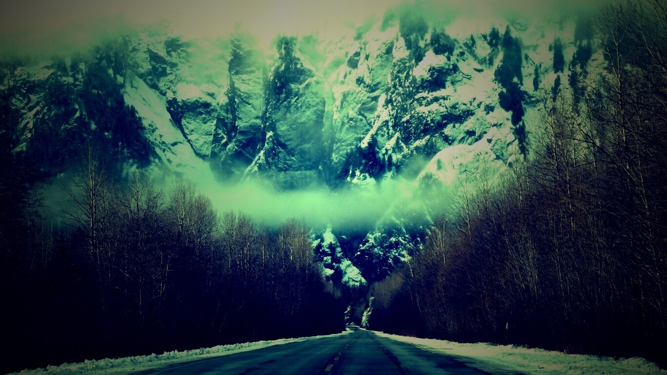 Дорога к скале обои