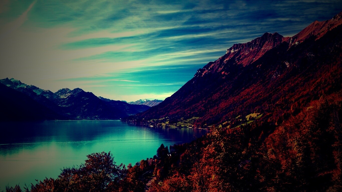 Горное озеро обои