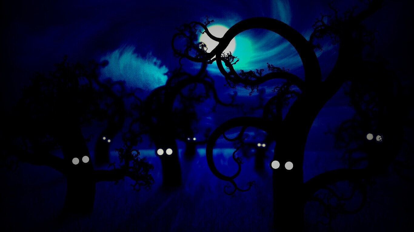 Страшно ночью в лесу обои