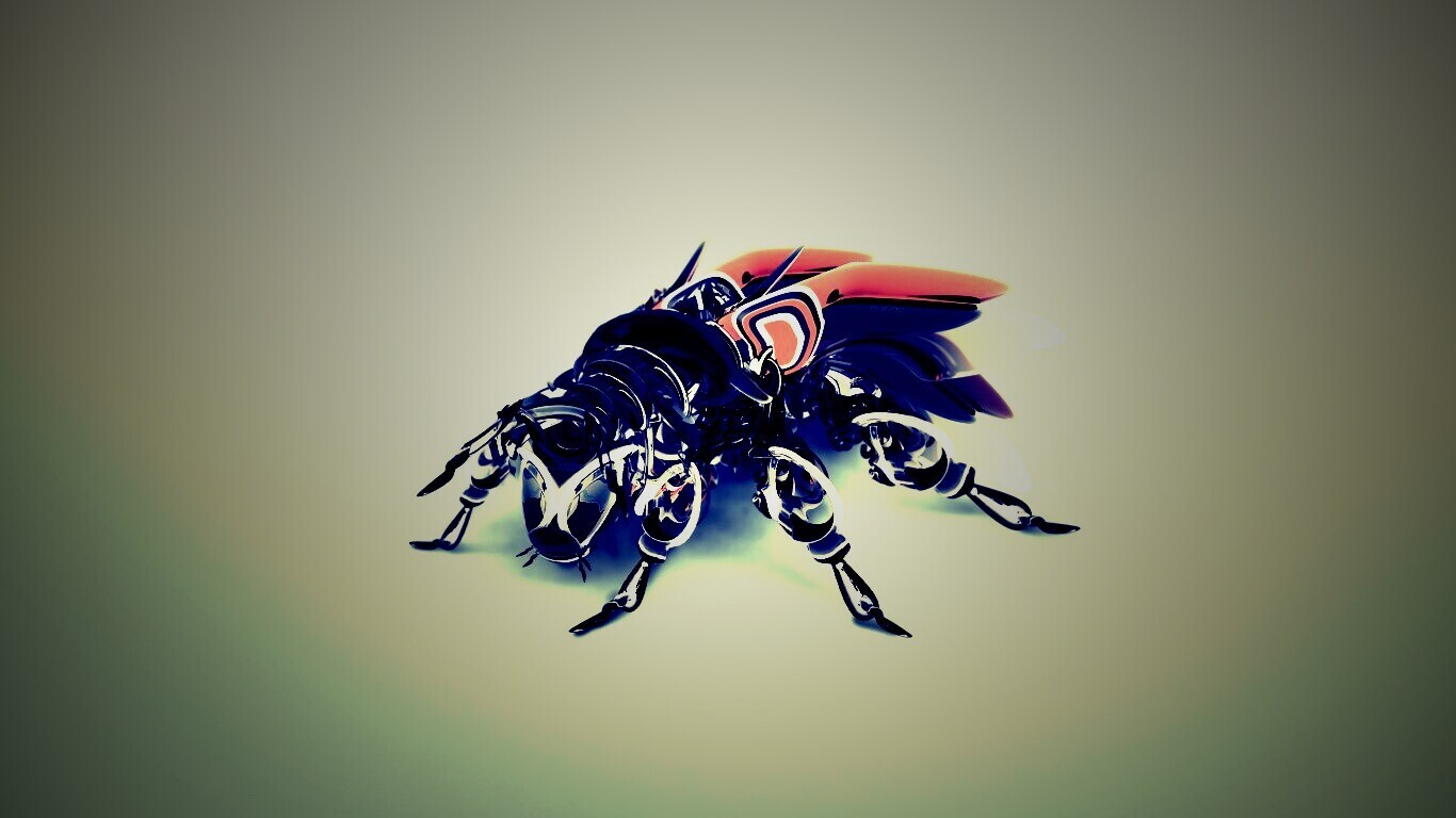 Кибер муха обои