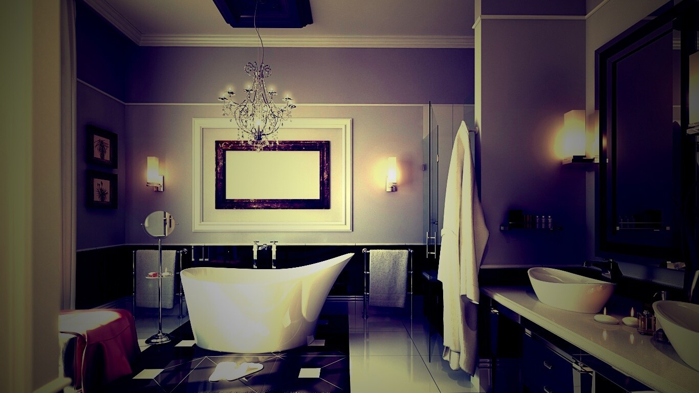 Современная ванна обои