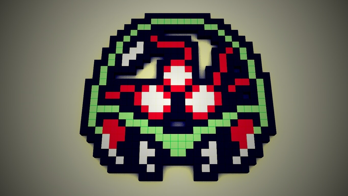 Пиксельная голова обои