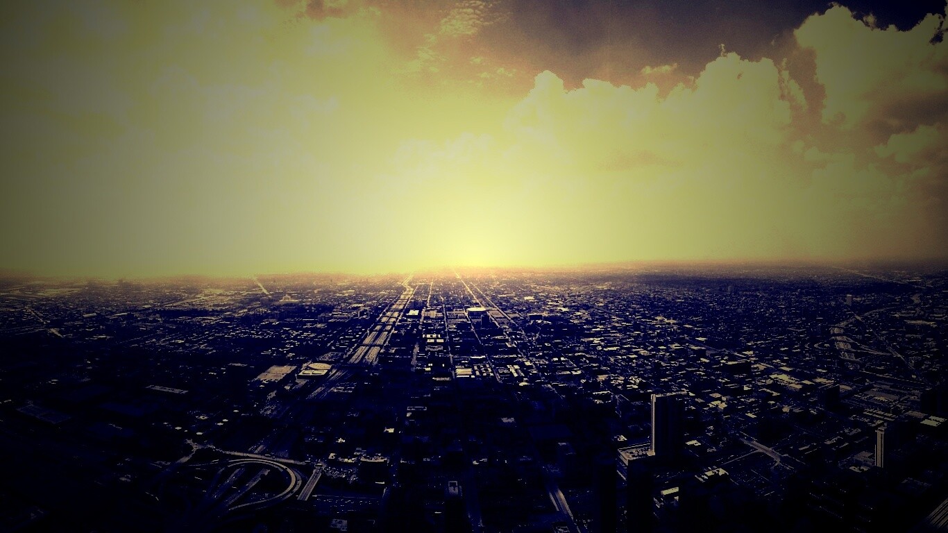 Город: вид сверху обои