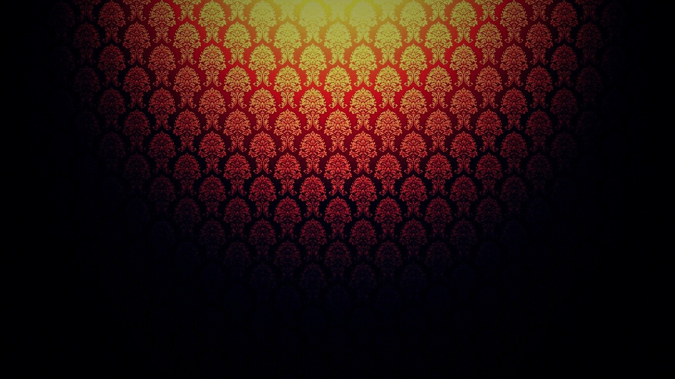 Оранжевые узоры обои