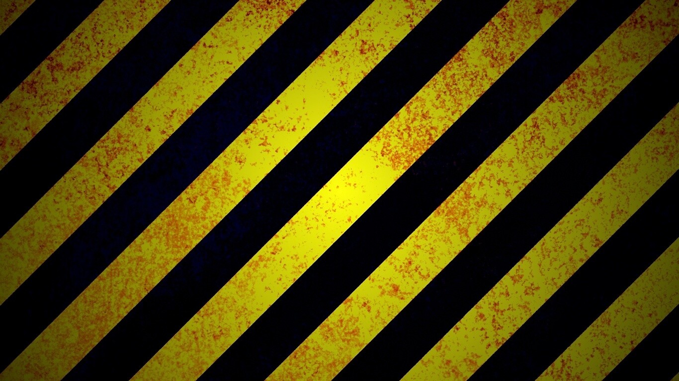 Предупреждающая черно-желтая штриховка обои