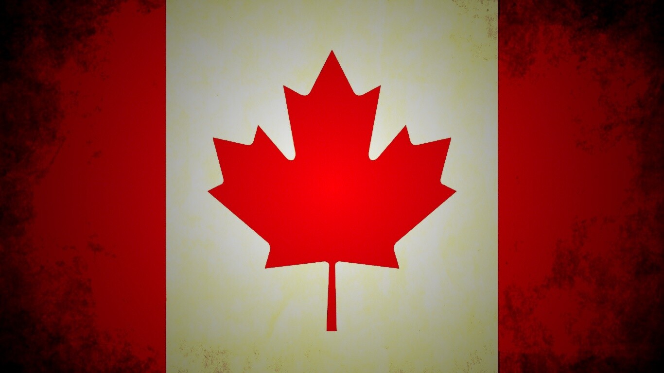 Флаг канады, кленовый лист обои