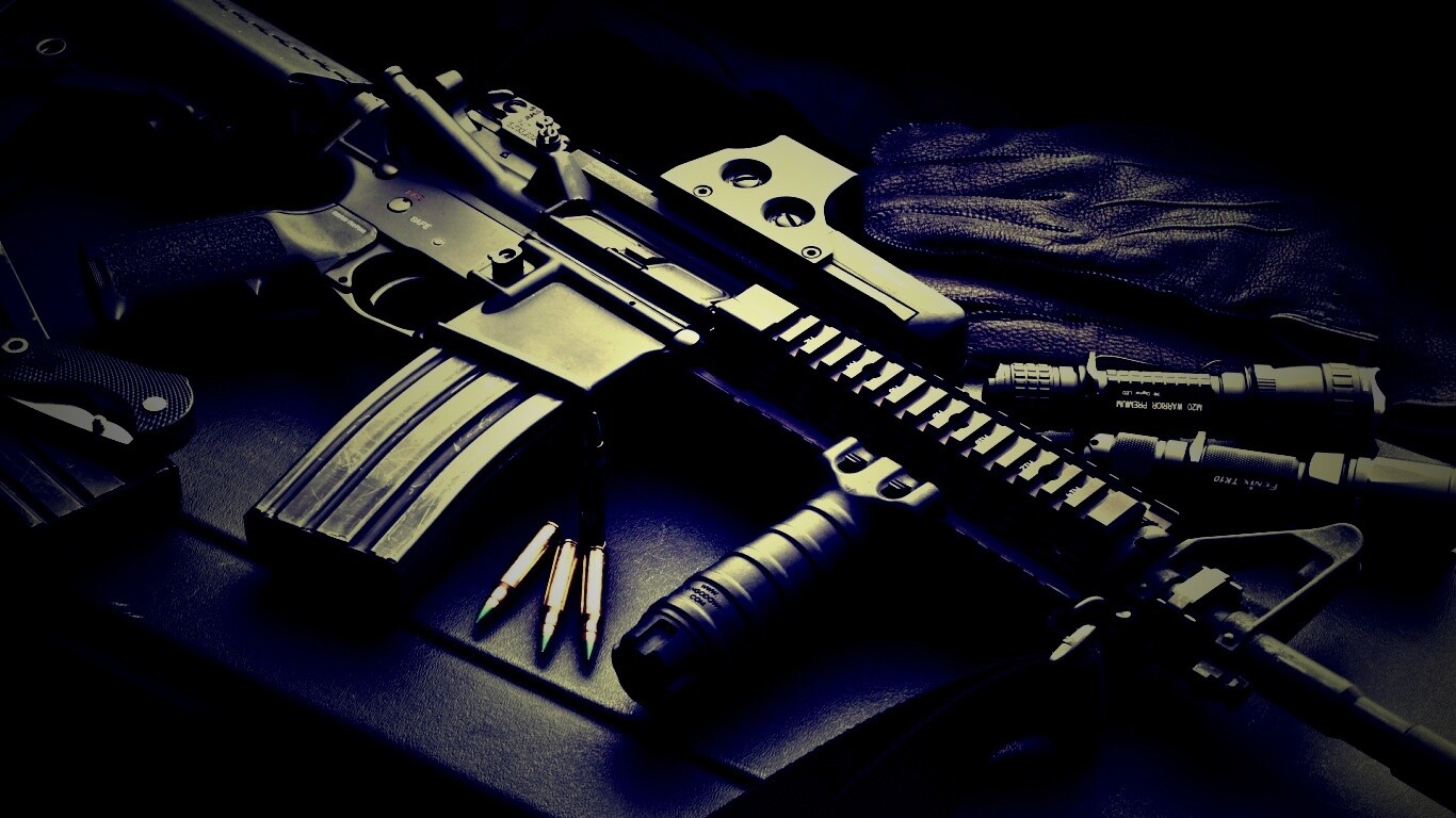 Черный автомат обои