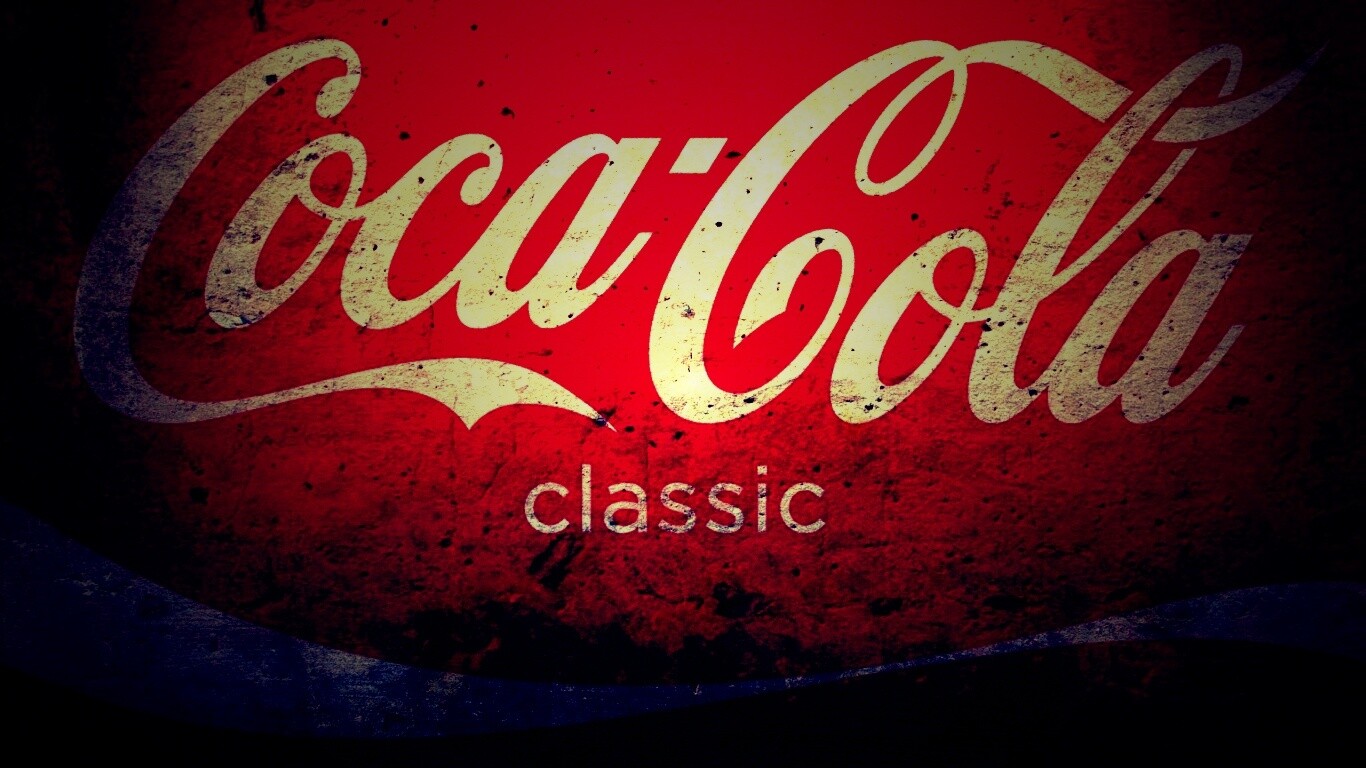Логотип Кока-Кола в стиле гранж обои