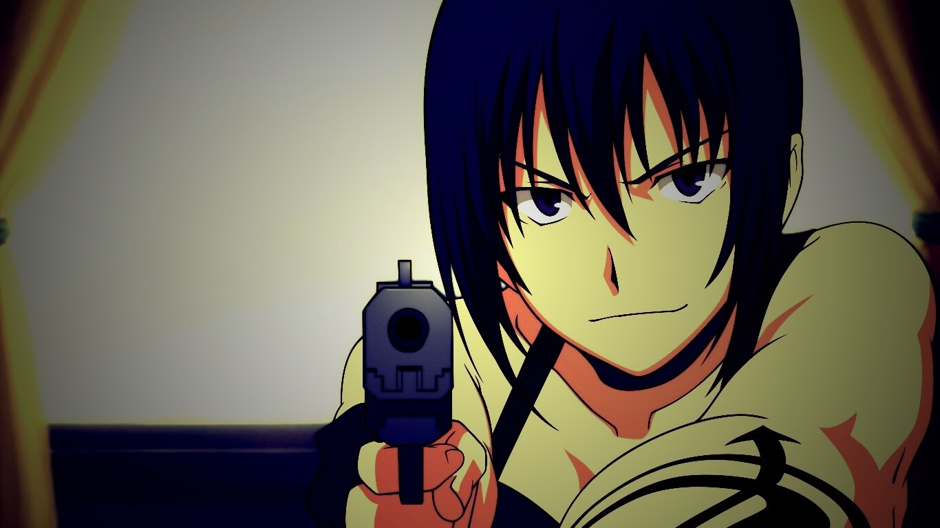 Девушка с пистолетом обои