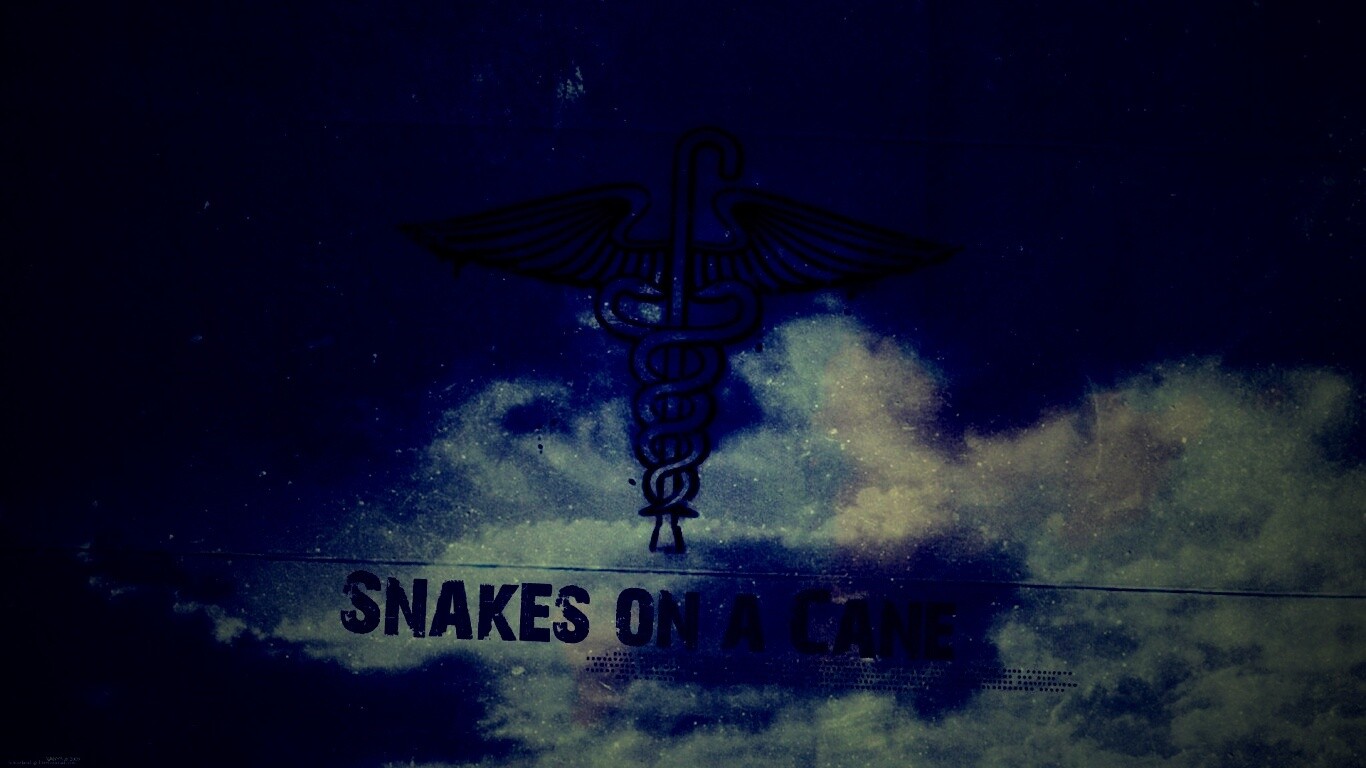 Змеи на трости обои