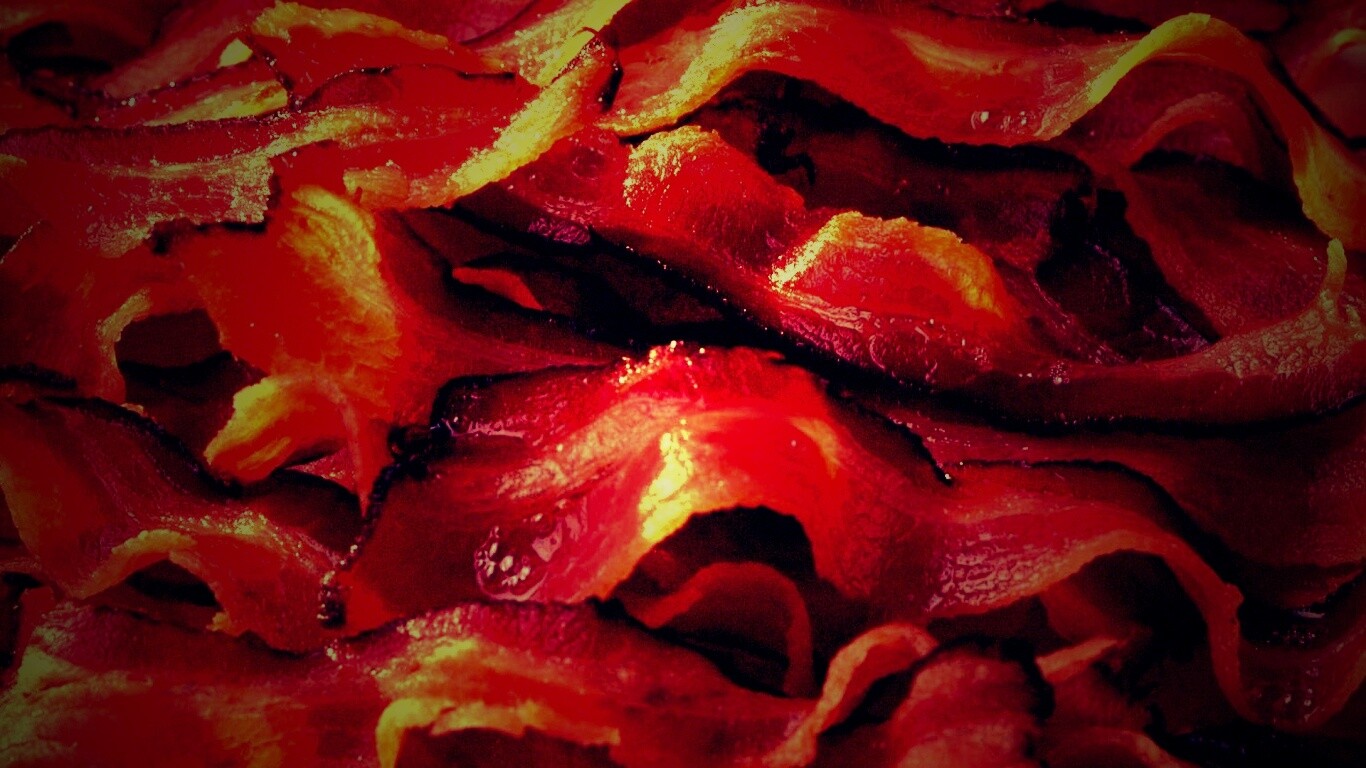 Вкусный жаренный бекончик обои