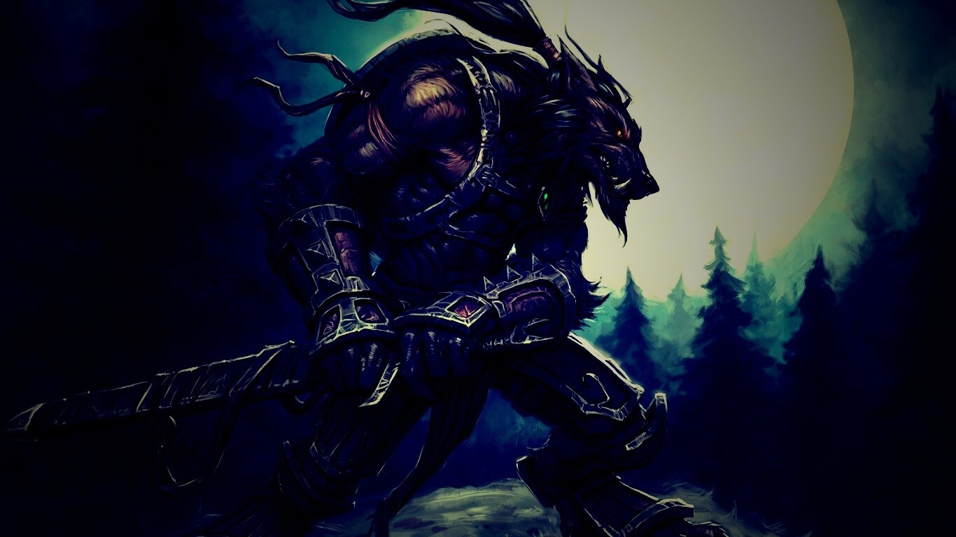 Волк оборотень обои