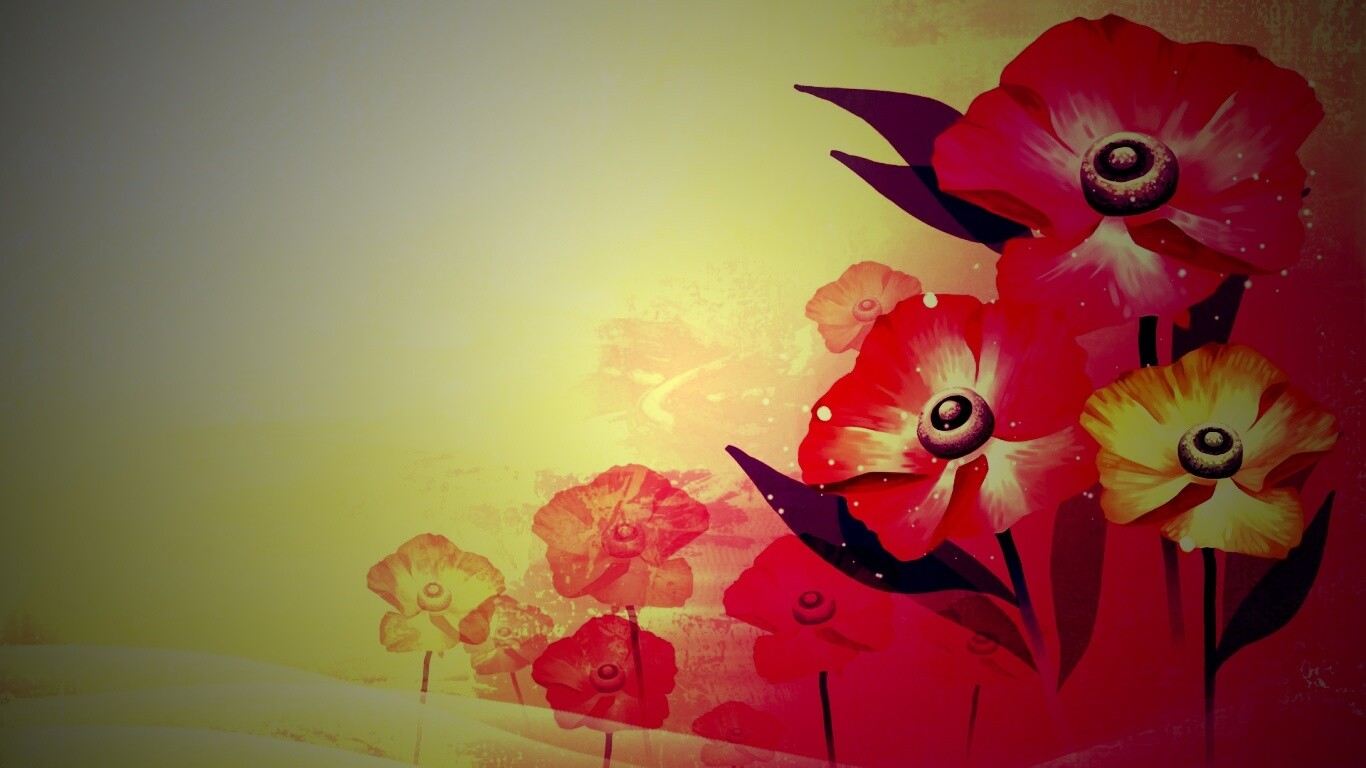 Цветочный арт обои