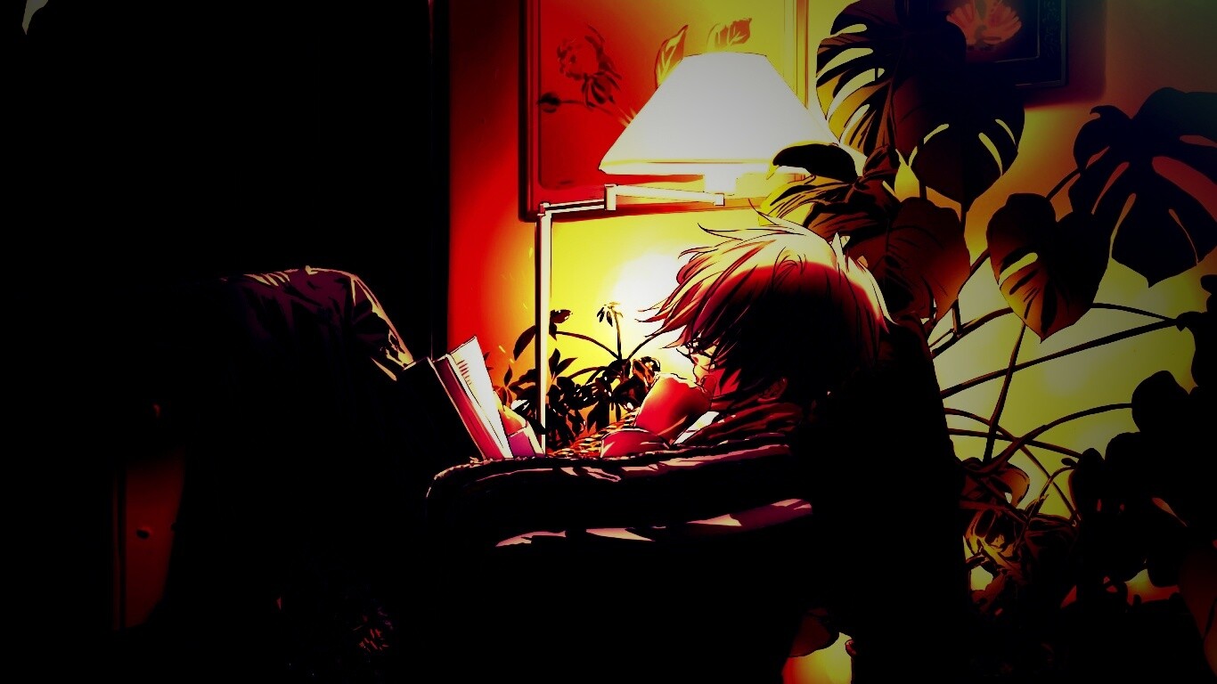 Парень с книжкой обои