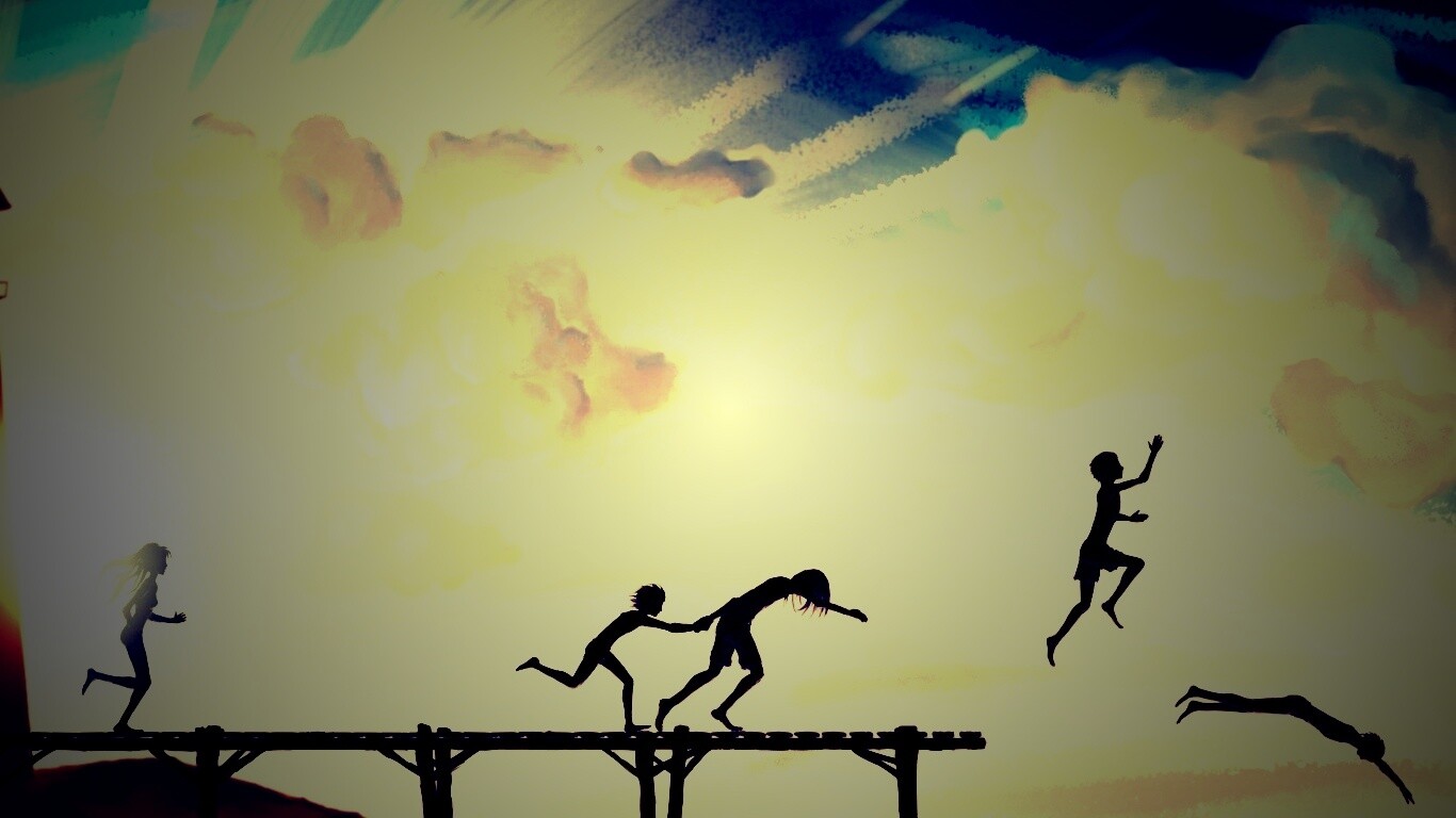 Прыжки с причала обои