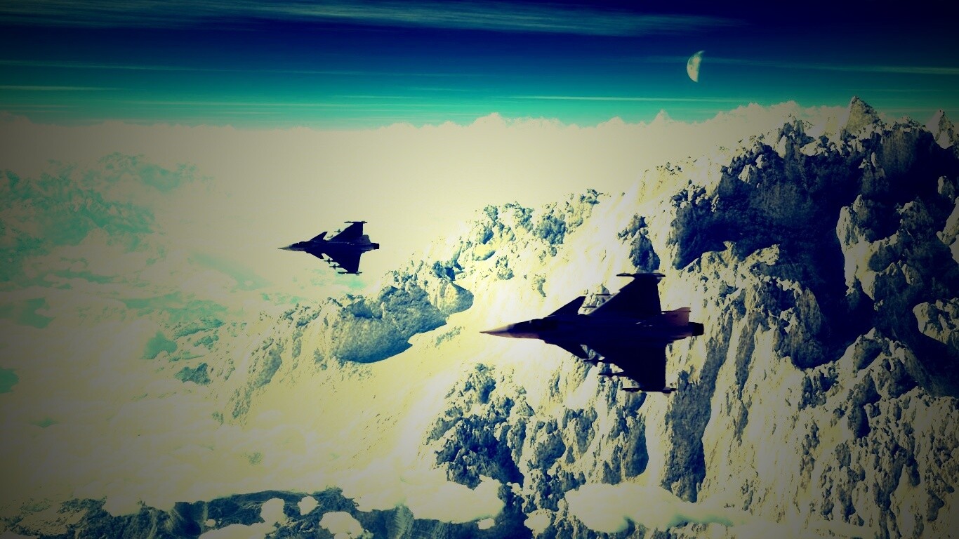 Самолёты в горах обои