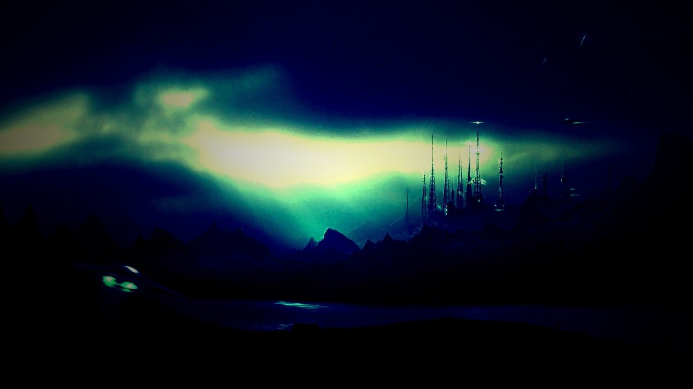 Долина в стиле SciFi обои