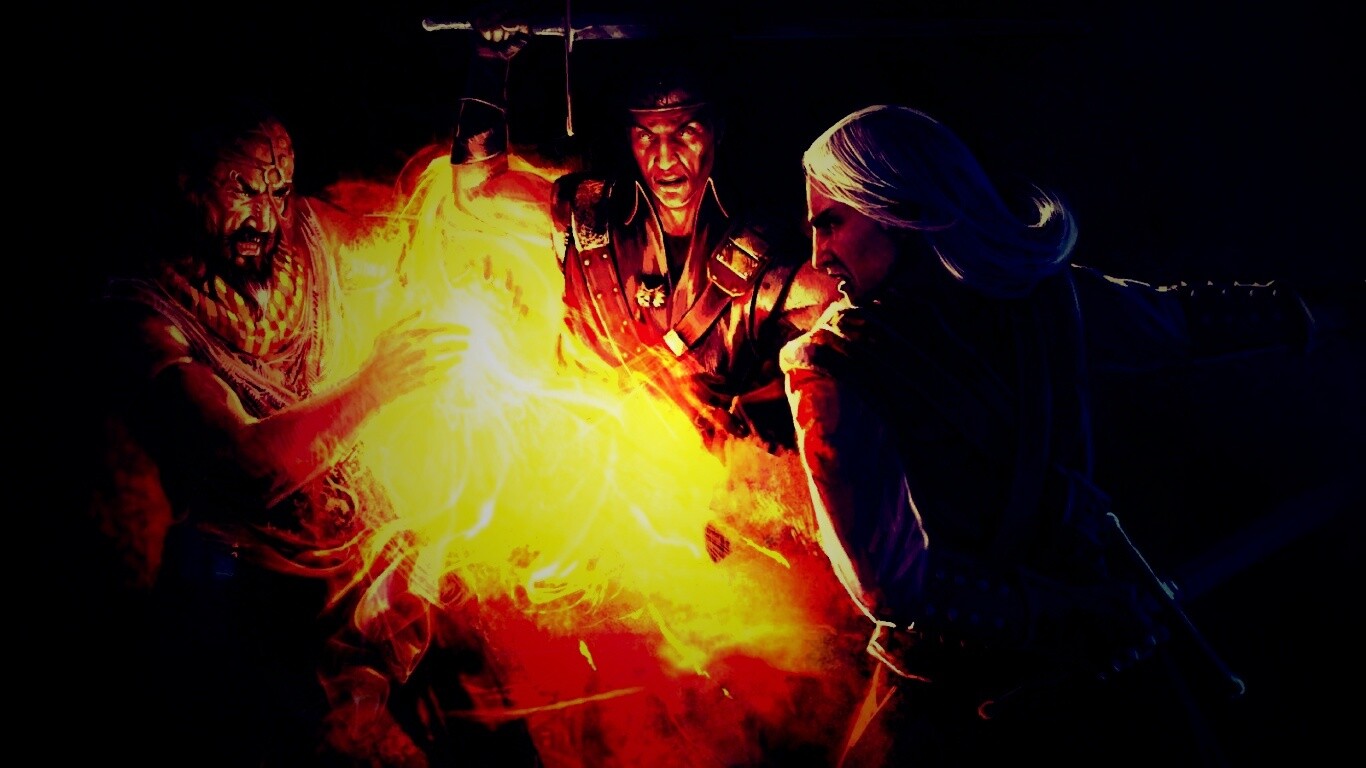 Геральт и Беренгар против Азара обои