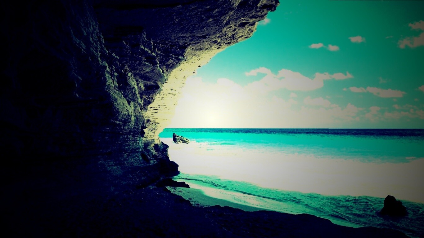 Скальный морской берег обои