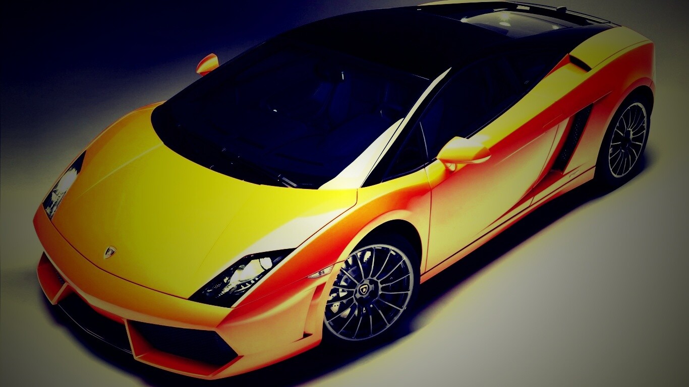 Жёлтый Lamborghini Gallardo обои