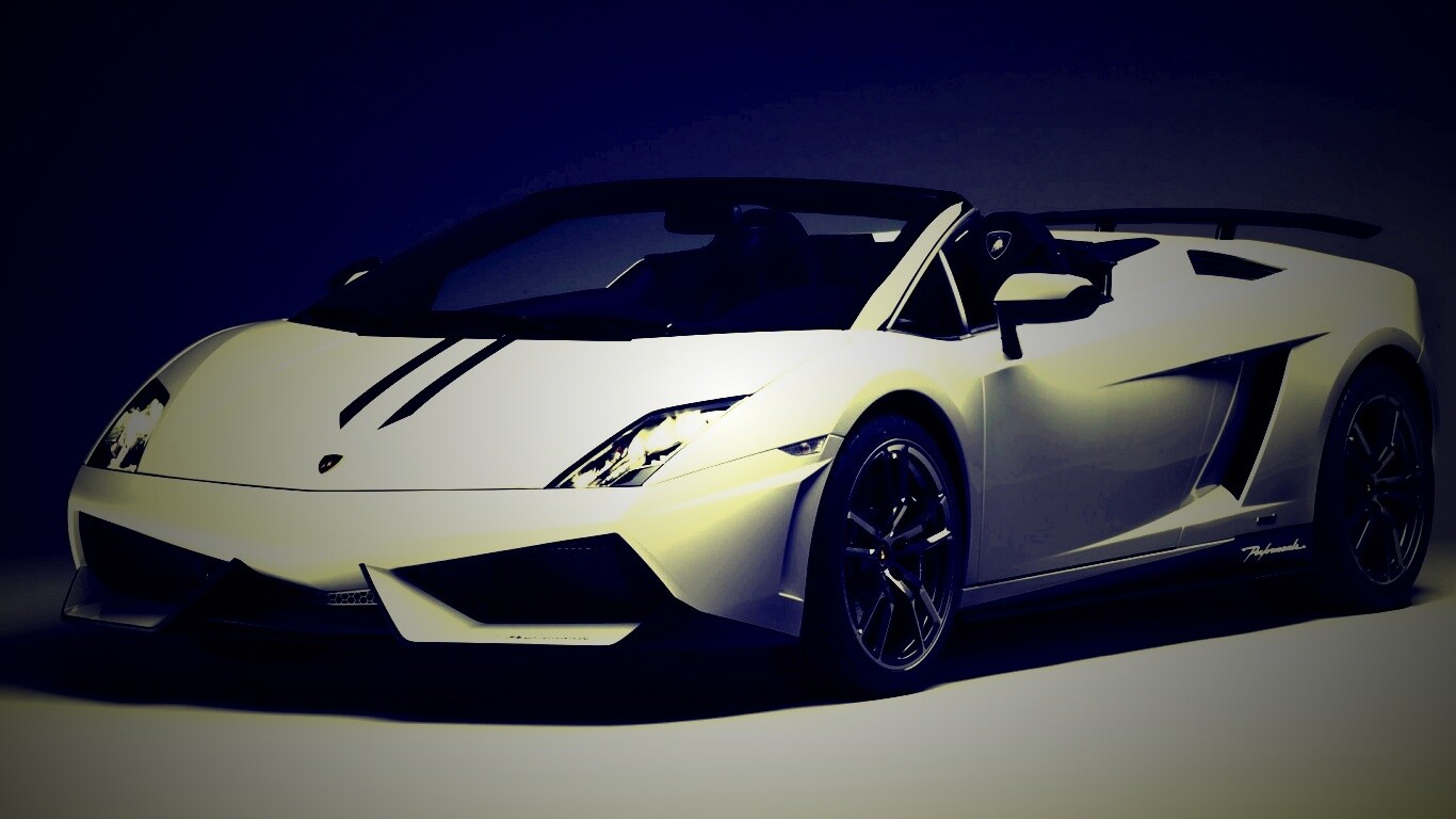 Белый Ламборджини Галлардо обои