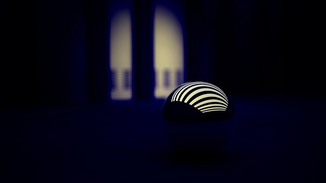 Трехмерный блестящий металлический шарик обои