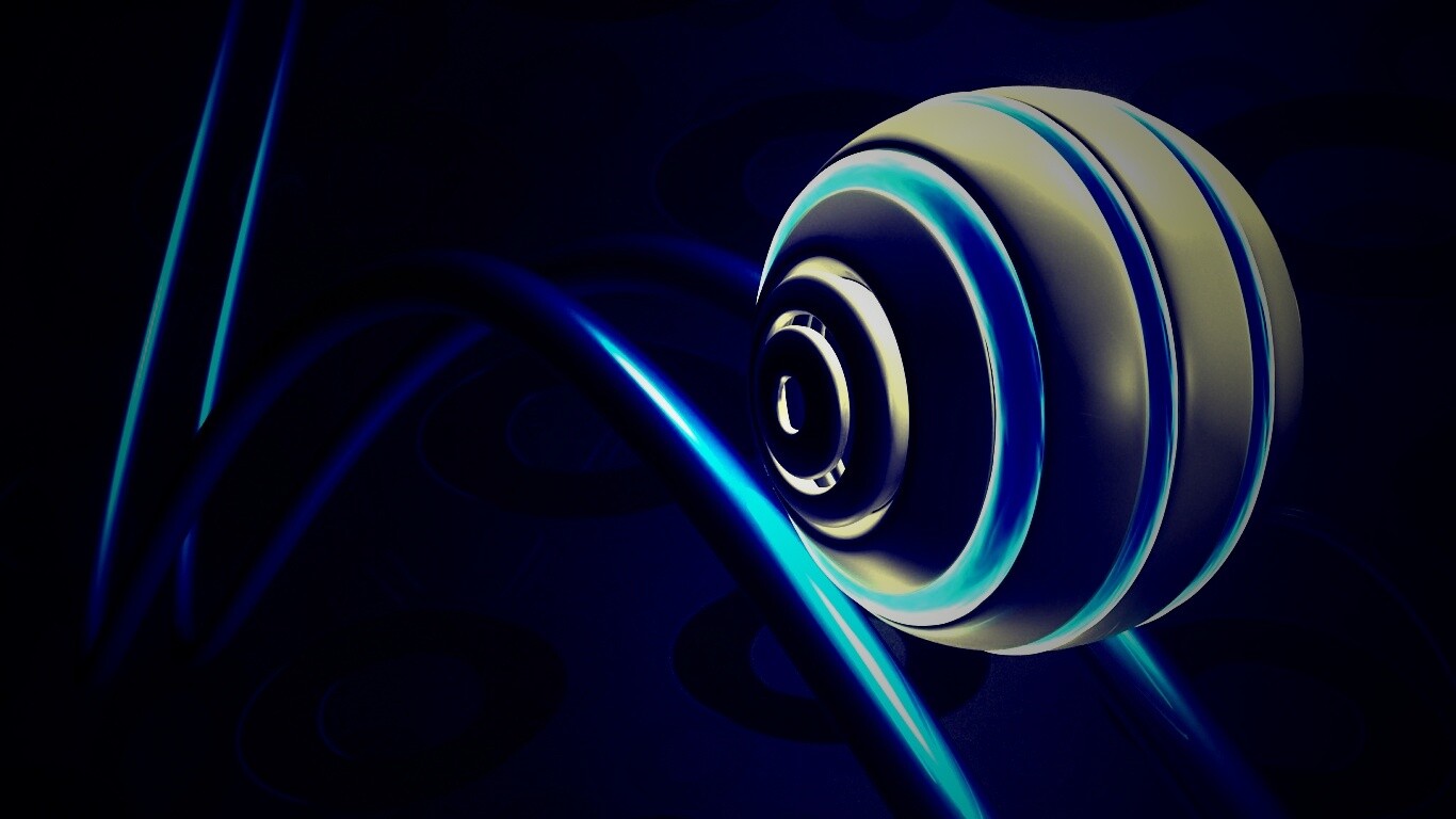 Шарик на рельсах американских горок обои