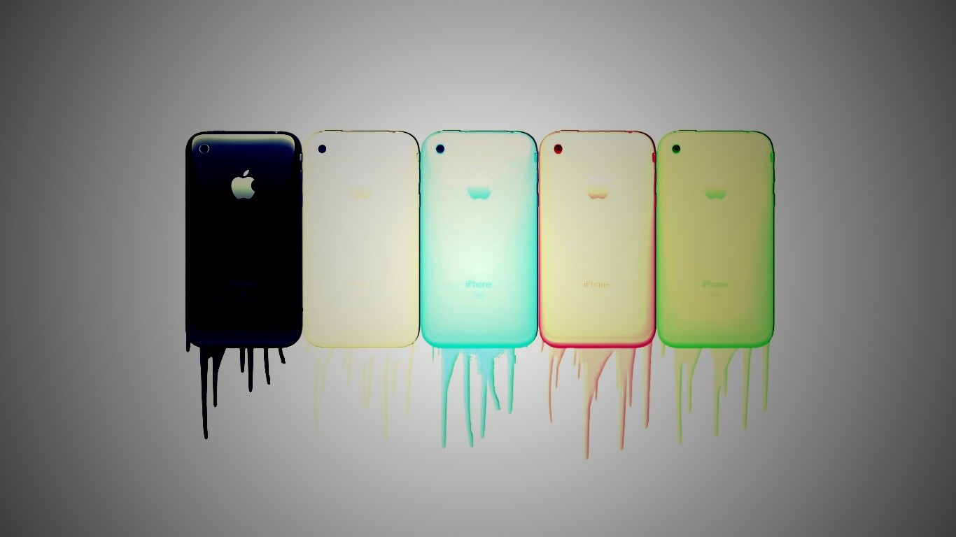 iPhone в разных цветах обои