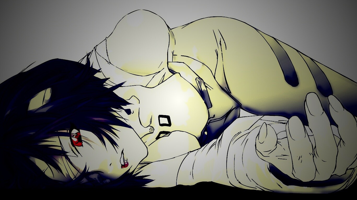 Девушка с красными глазами обои