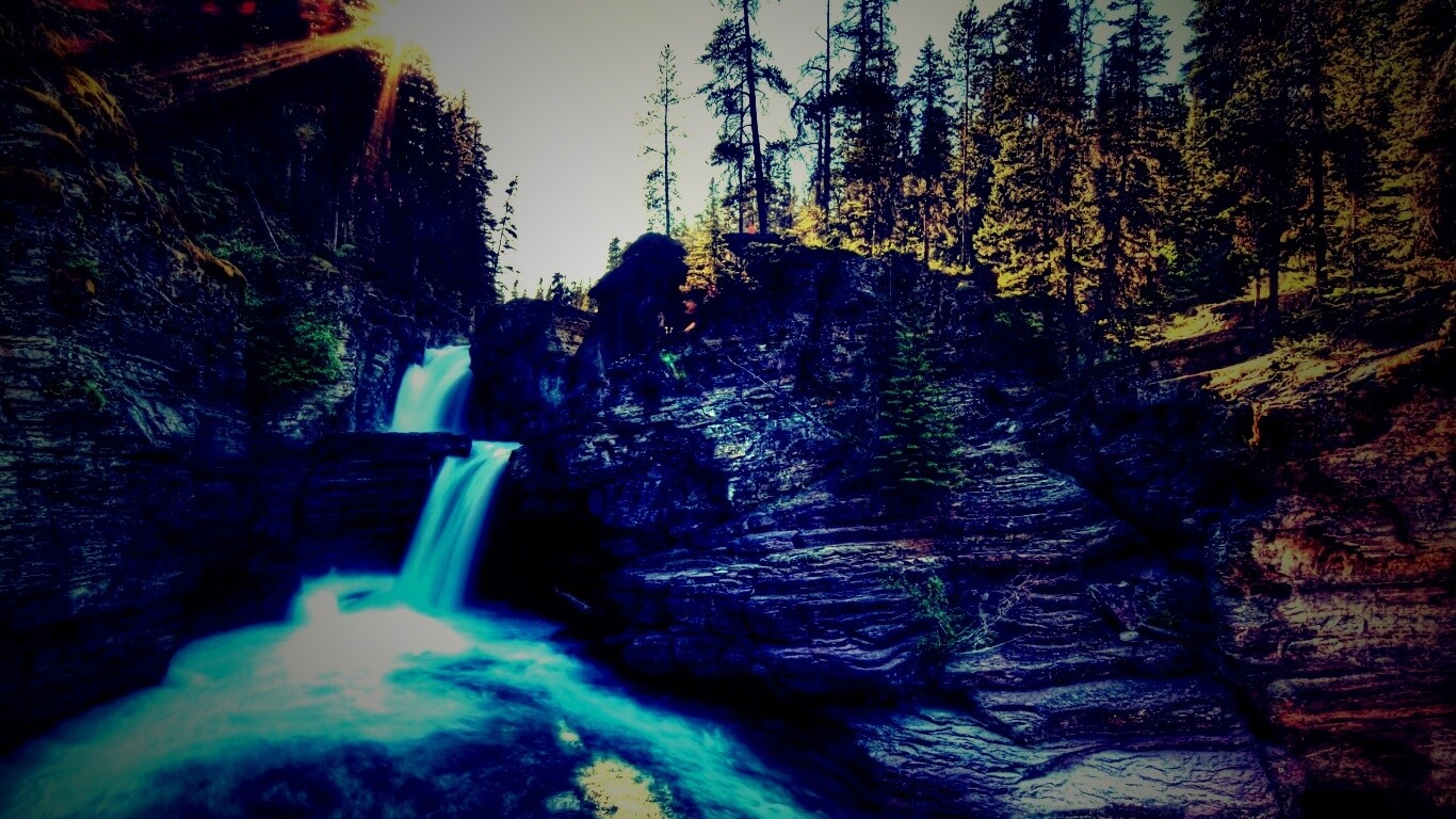 Горные водопады обои