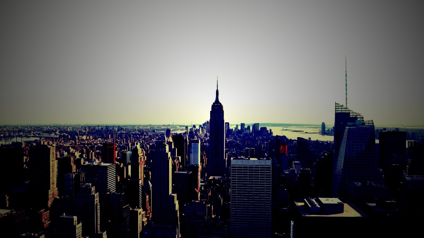 Вид на Нью-Йорк обои