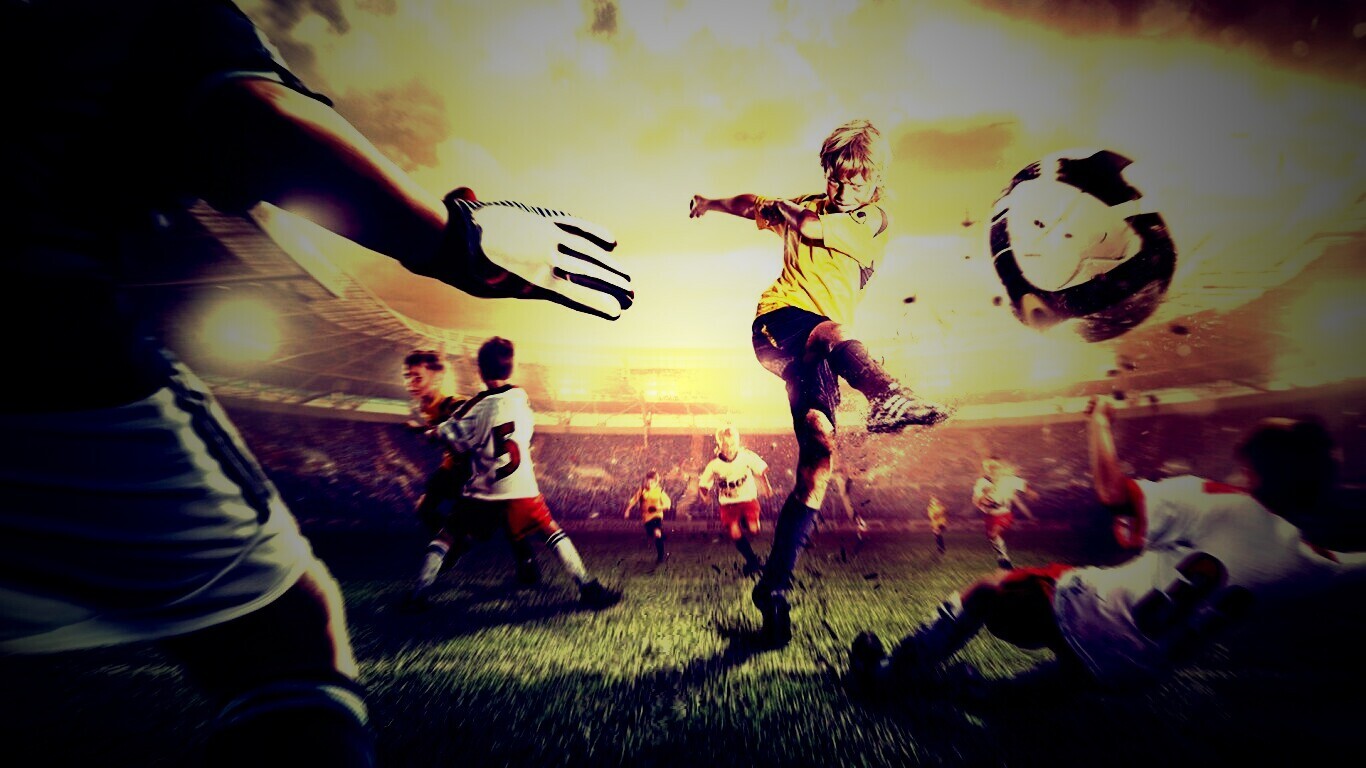 Игра в футбол обои