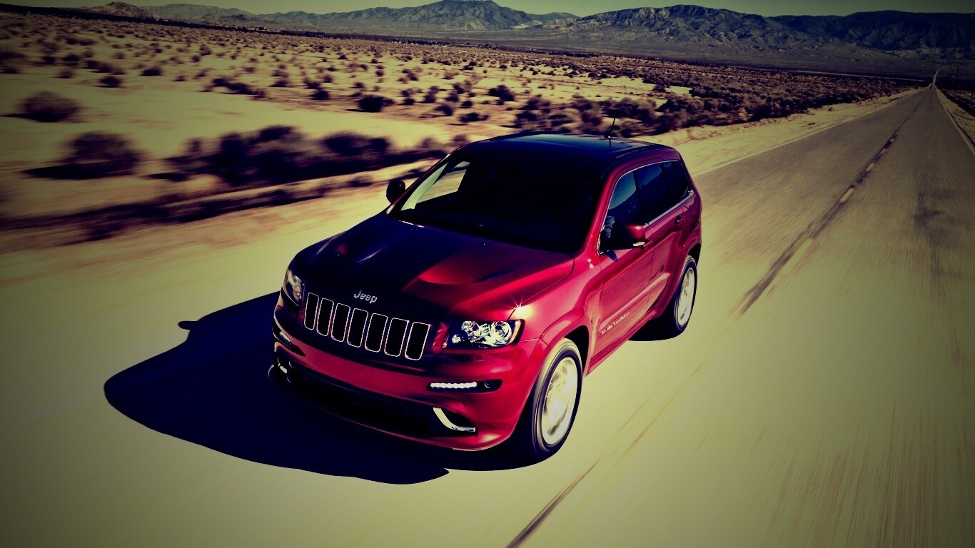 Красный Jeep обои