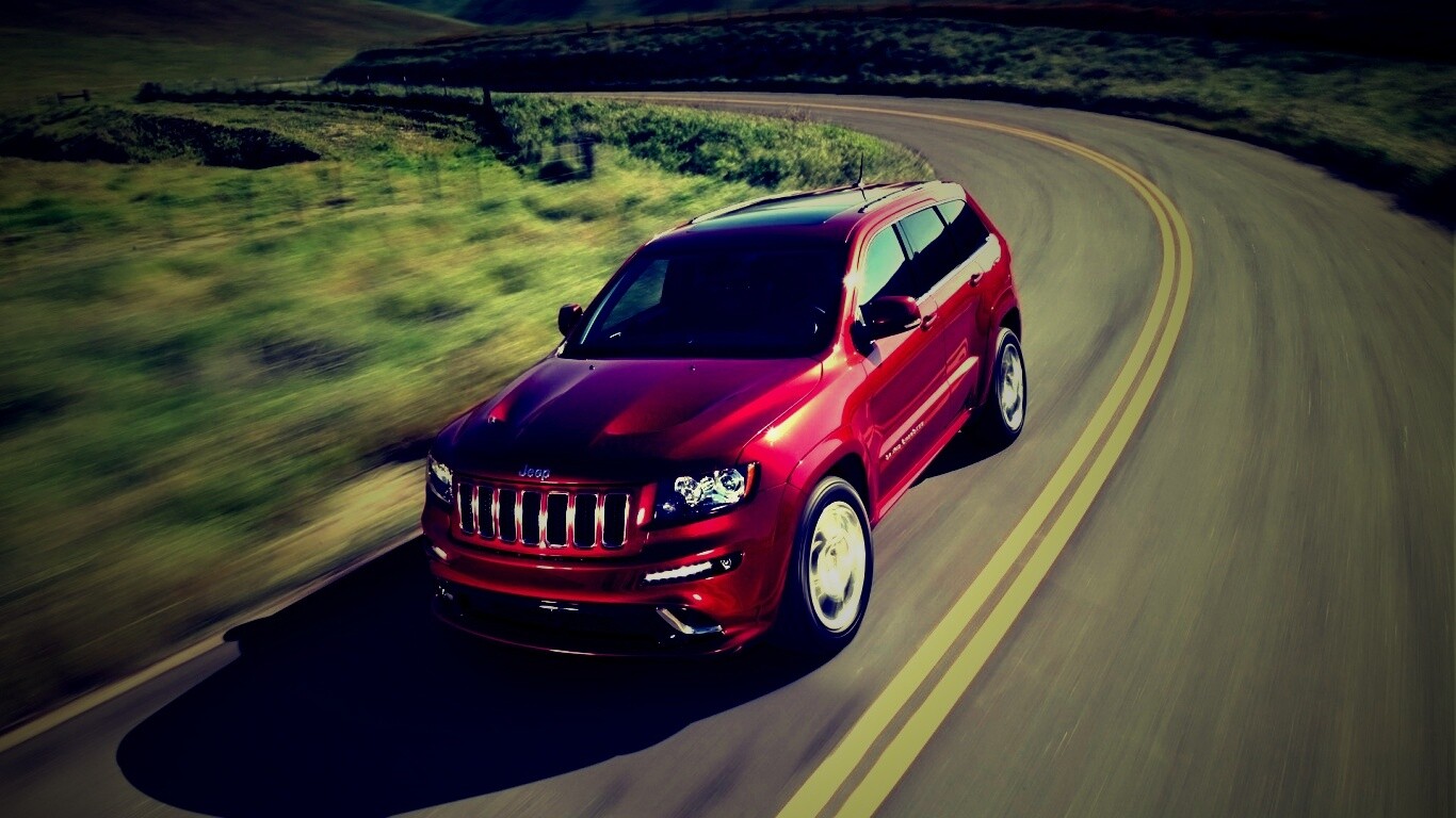 Jeep на дороге обои