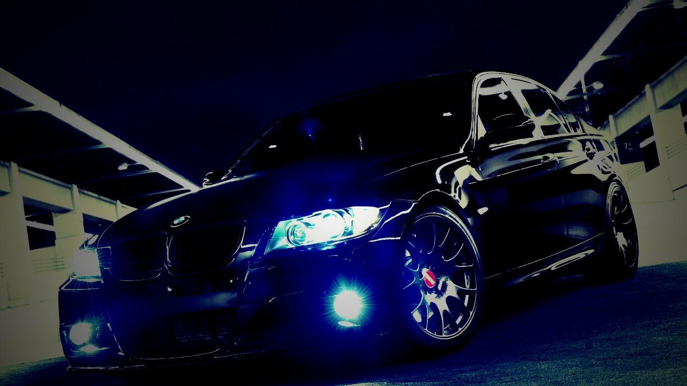 Чёрный БМВ обои