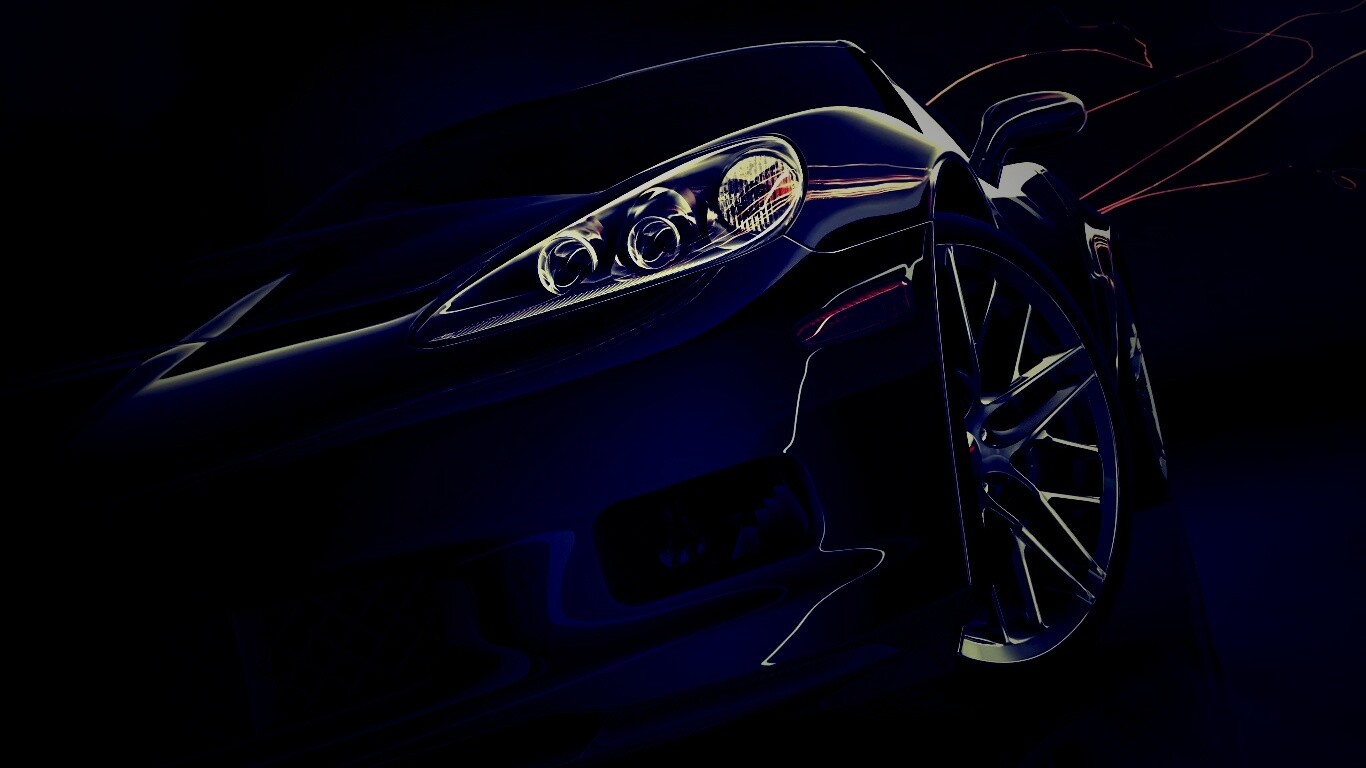 Чёрное авто обои