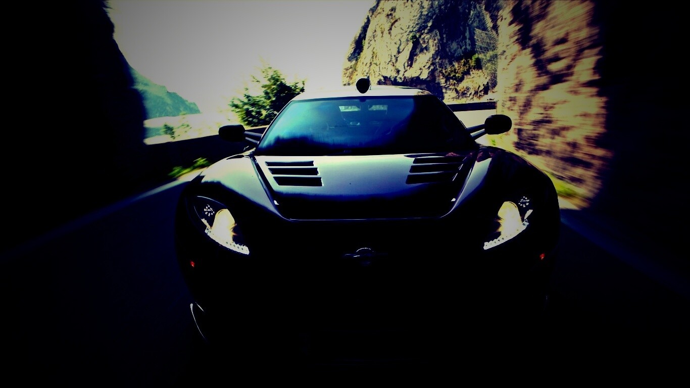 Машина въезжает в тоннель обои