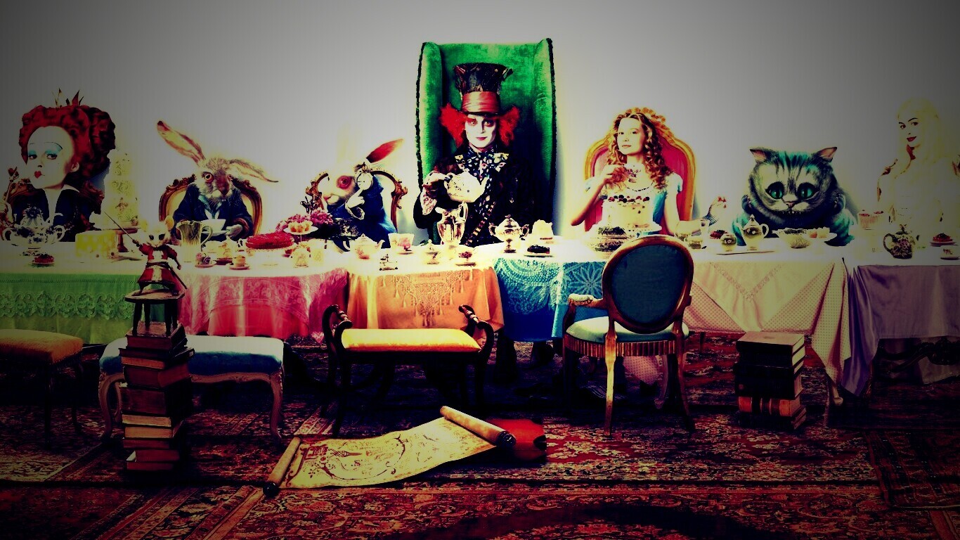 Чай в стране чудес обои