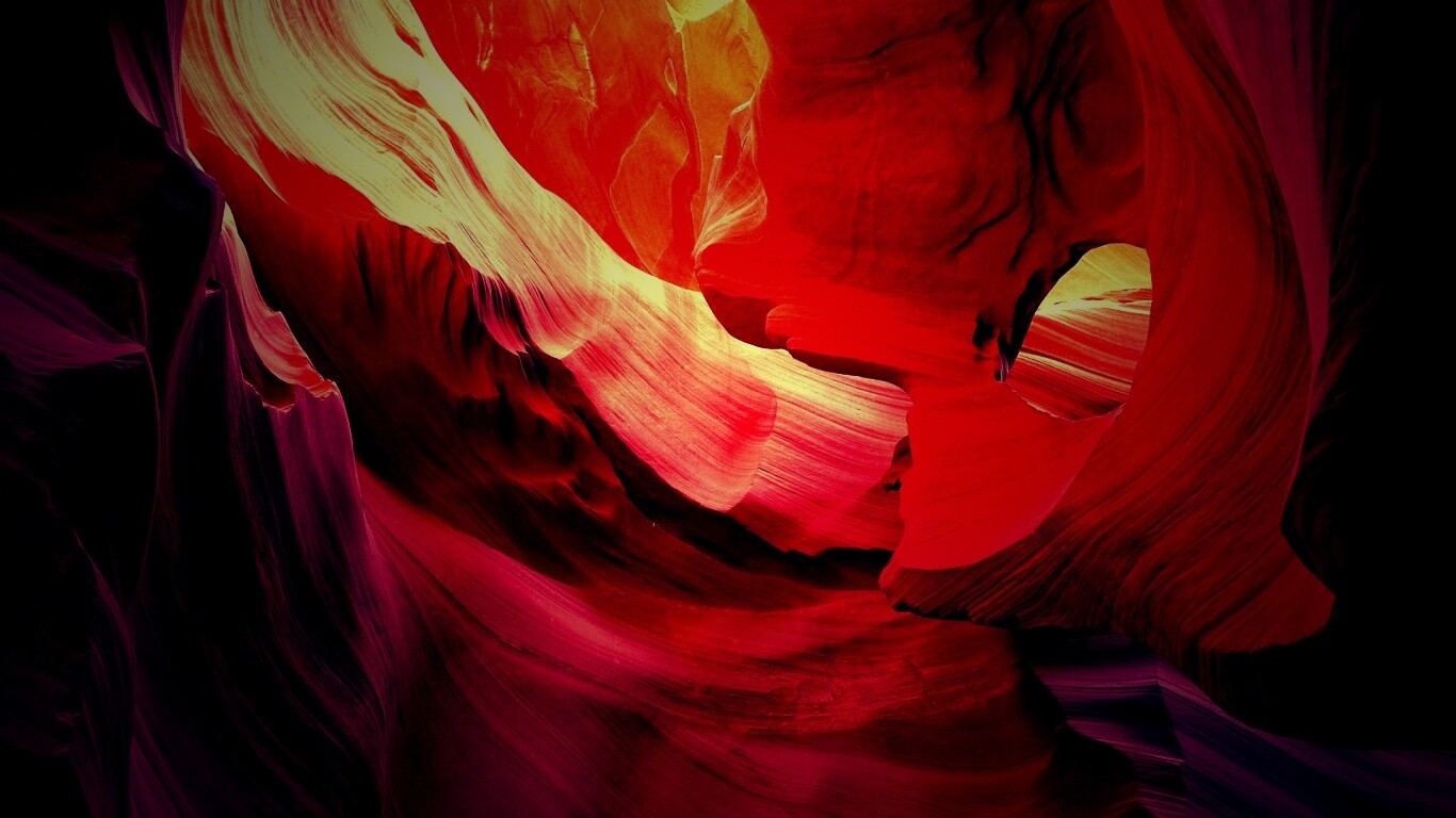 Оранжевая пещера обои