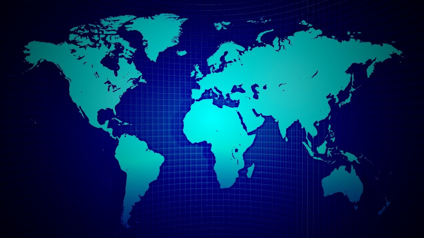Цифровая карта мира обои