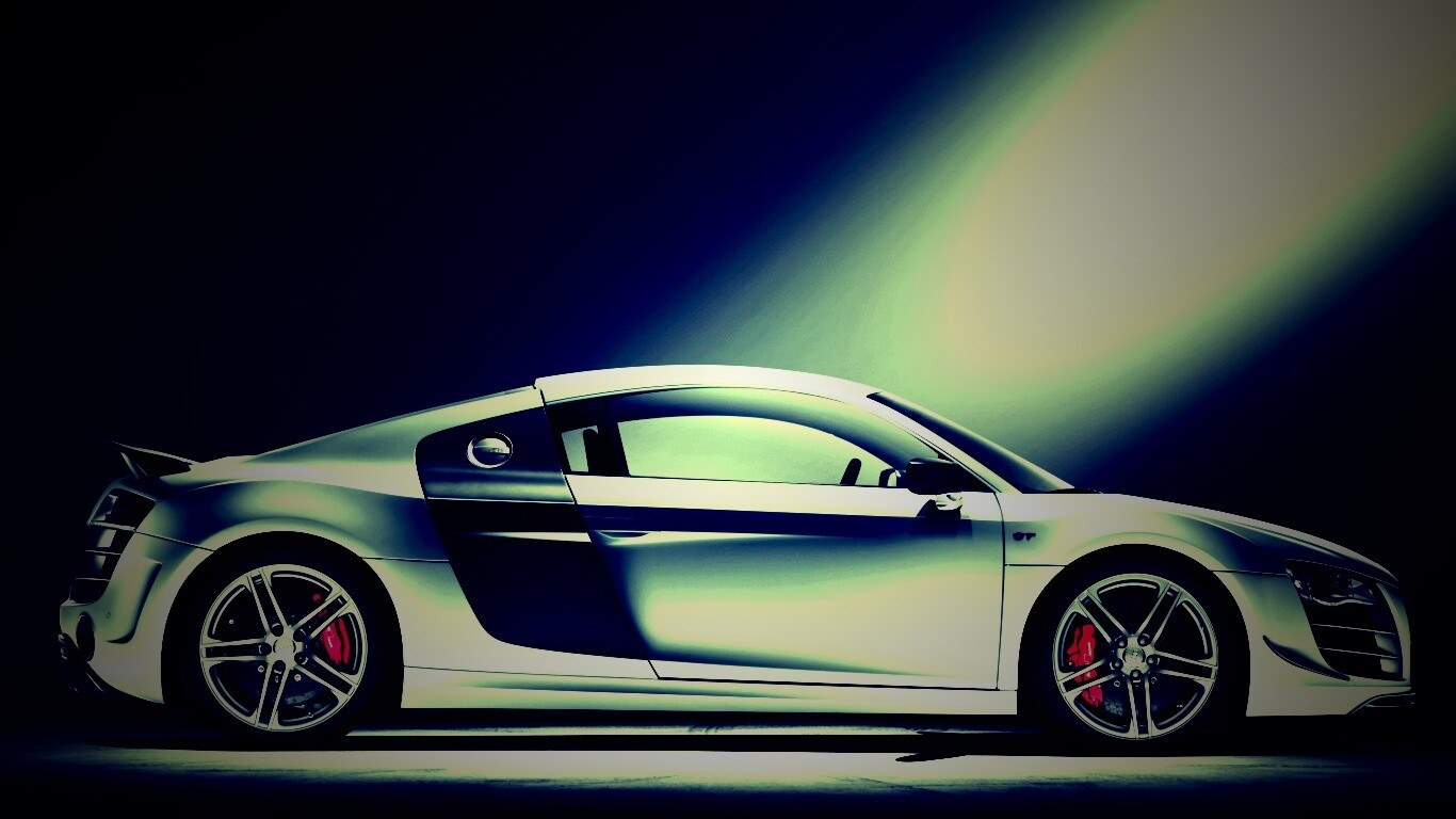 Audi R8 вид сбоку обои