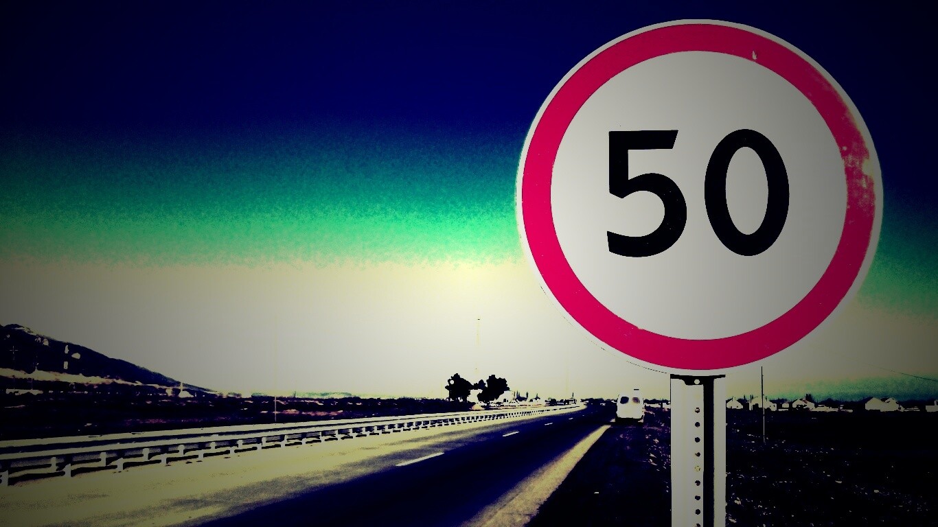 Ограничение скорости 50 км/ч обои