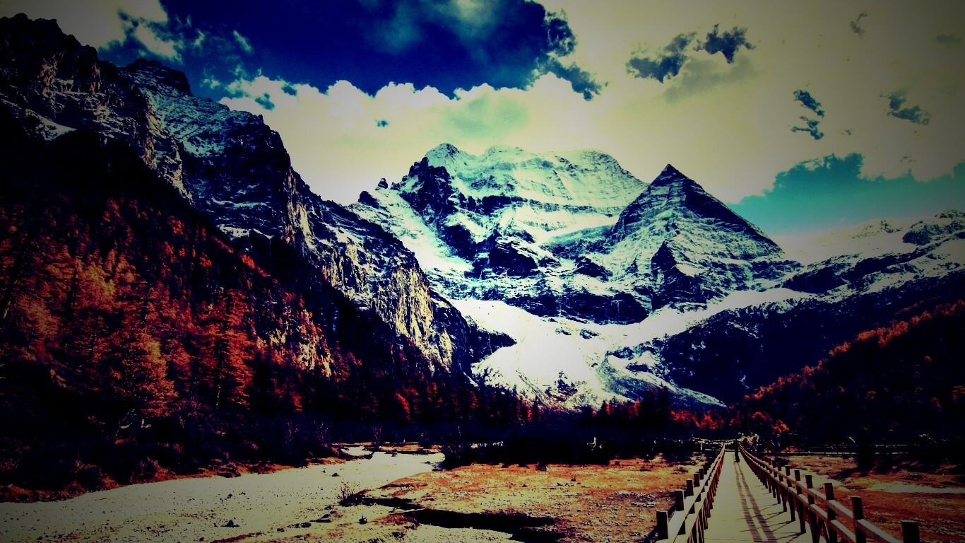 Дорога в горы обои