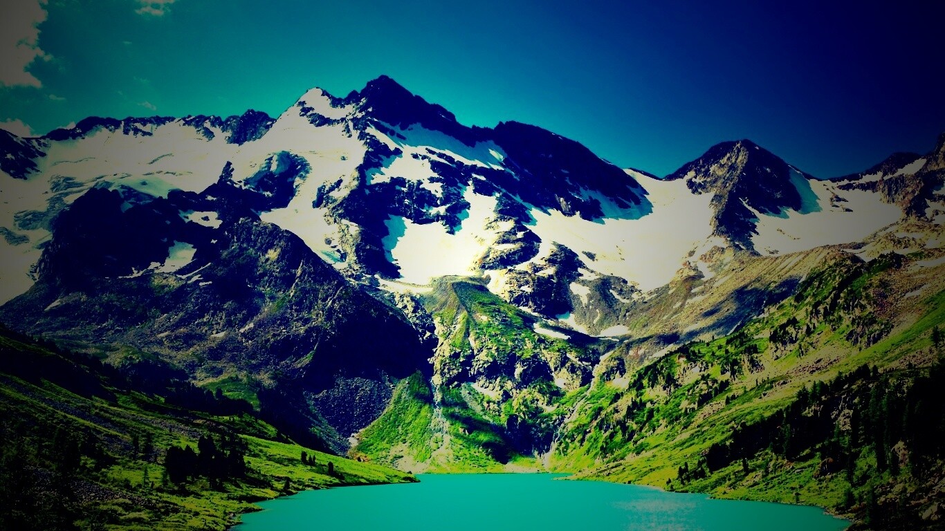 Горное озеро обои
